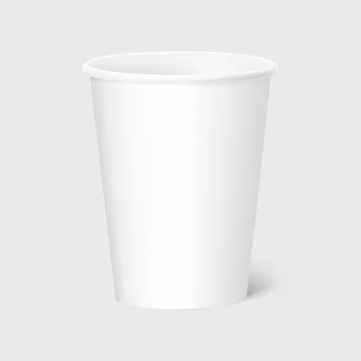 [GMH-23376] Xάρτινο Ποτήρι, Μονότοιχο, 12-14oz, Λευκό