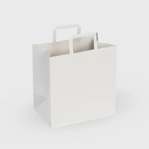 [GMH-23451] Χάρτινη Τσάντα με χεράκι και πάτο, 280x170x290mm, λευκή