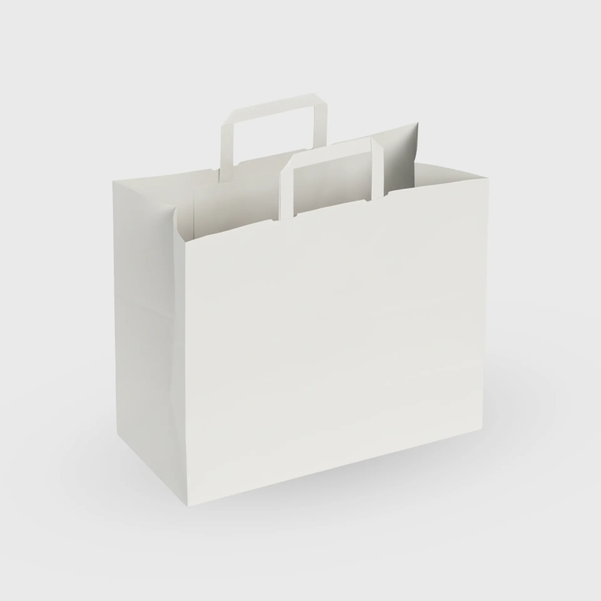 [GMH-23456] Χάρτινη Τσάντα με χεράκι και πάτο, 320x210x260mm, λευκή