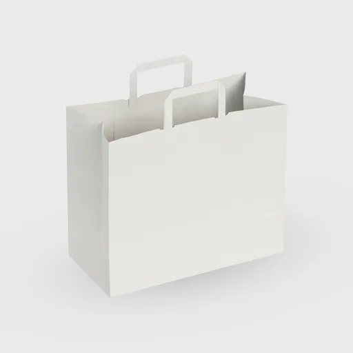 [GMH-23456] Χάρτινη Τσάντα με χεράκι και πάτο, 320x210x260mm, λευκή