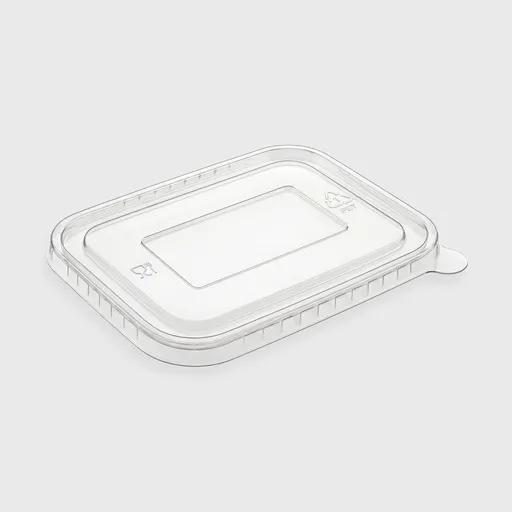 [GMH-24150] Καπάκι PET για σκεύος παραλληλόγραμμο 580/750/1000ml, Διάφανο