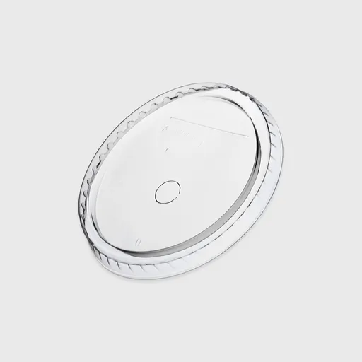 [GMH-24245] Καπάκι Ισιο για Xάρτινο Ποτήρι 12-14-16oz, 8mm τρύπα, Διάφανο