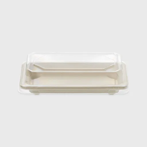 [GMH-24287] Σκεύος Ζαχαροκάλαμο για Sushi Νο4 με PET καπάκι, 164x89x20 mm