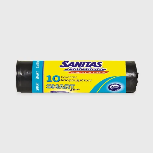 [GMH-24347] Σακούλες απορριμμάτων, Sanitas Smart, 65x90 μαύρες, 10 τεμ/ρόλο