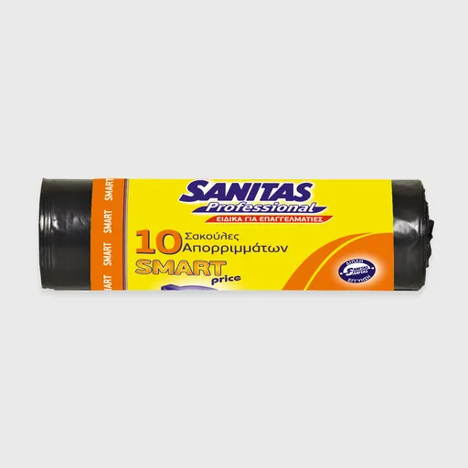 [GMH-24348] Σακούλες απορριμμάτων, Sanitas Smart, 80x110 μαύρες, 10 τεμ/ρόλο