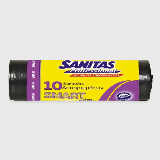 [GMH-24349] Σακούλες απορριμμάτων, Sanitas Smart, 90x110 μαύρες, 10 τεμ/ρόλο
