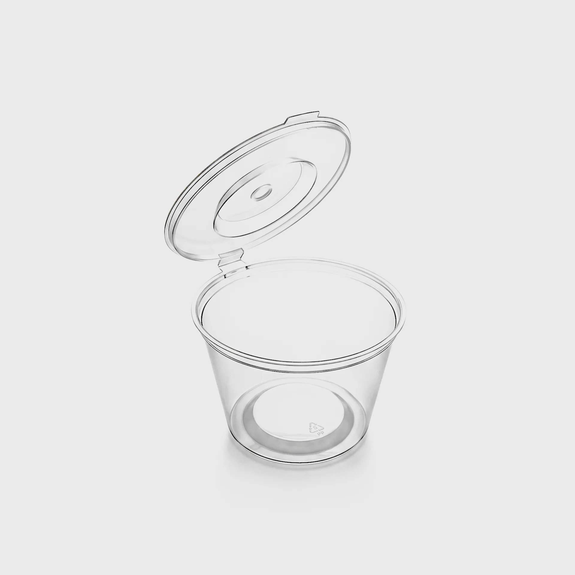 [GMH-24379] Σωσάκι PP με ενσωματωμένο καπάκι, 120ml, Διάφανο