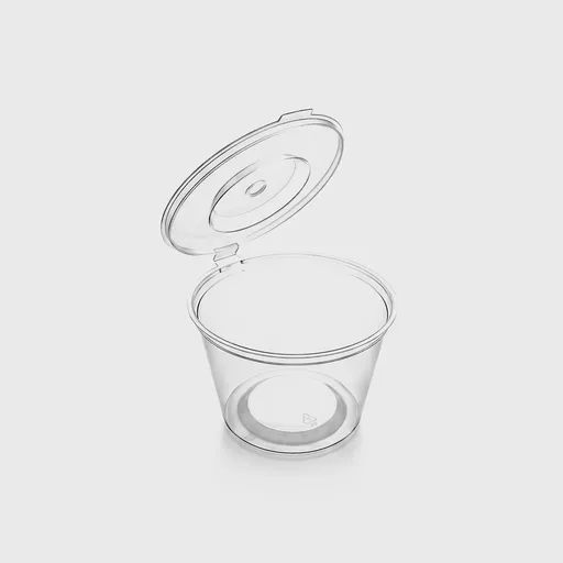 [GMH-24379] Σωσάκι PP με ενσωματωμένο καπάκι, 120ml, Διάφανο