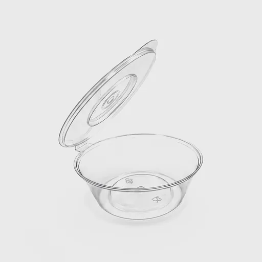 [GMH-24380] Σωσάκι PP με ενσωματωμένο καπάκι, 180ml, Διάφανο