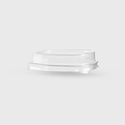 [GMH-24671] Καπάκι PET για μπωλ ζαχαροπλαστείου PS τετράγωνο 300ml - 110mm, διάφανο