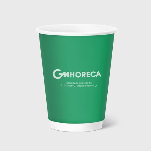 [GMEK-01032] Τυπωμένο Χάρτινο Ποτήρι, Διπλότοιχο, 12-14oz