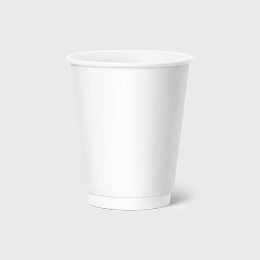 [GMH-25140] Χάρτινο Ποτήρι, Διπλότοιχο, 8oz, Λευκό