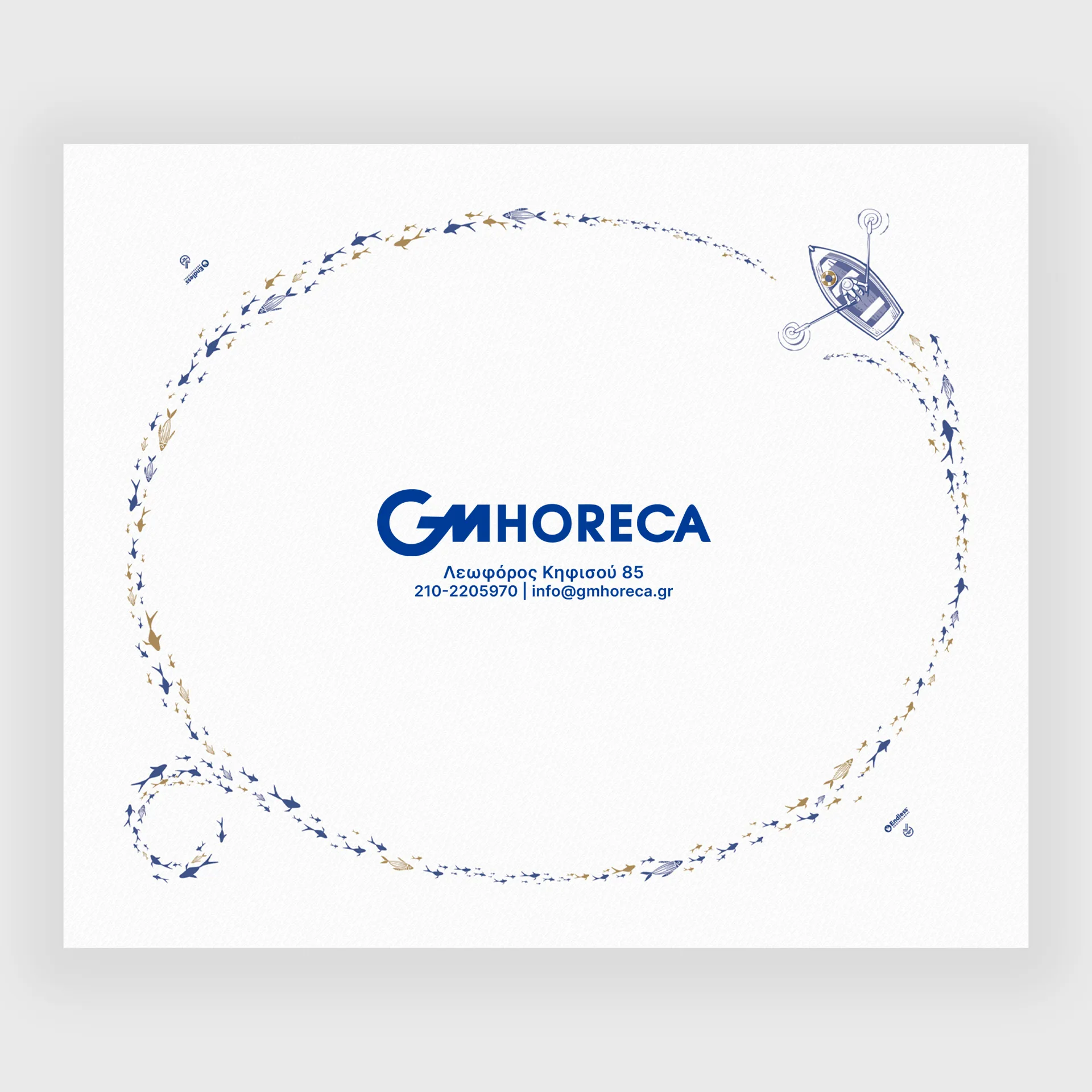 [GMEK-01060] Τυπωμένα Τραπεζομάντηλα, Λευκό Θαλασσινό, 100x130cm