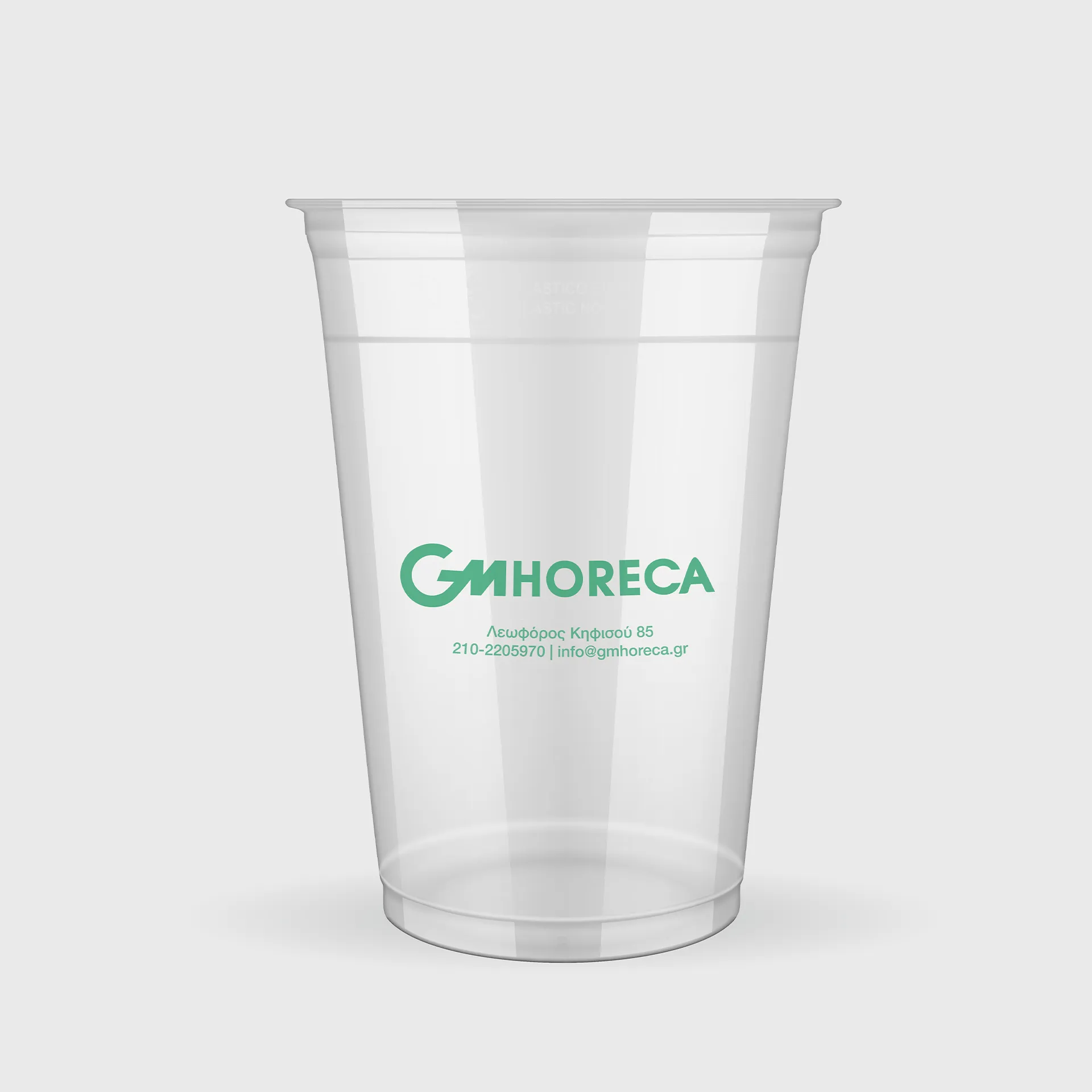 [GMEK-01170] Τυπωμένο Πλαστικό Ποτήρι, 400ml, PET, Διάφανο