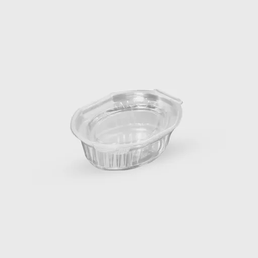 [GMH-25252] Σωσάκι PET οβάλ με ενσωματωμένο καπάκι, 50ml, Διάφανο