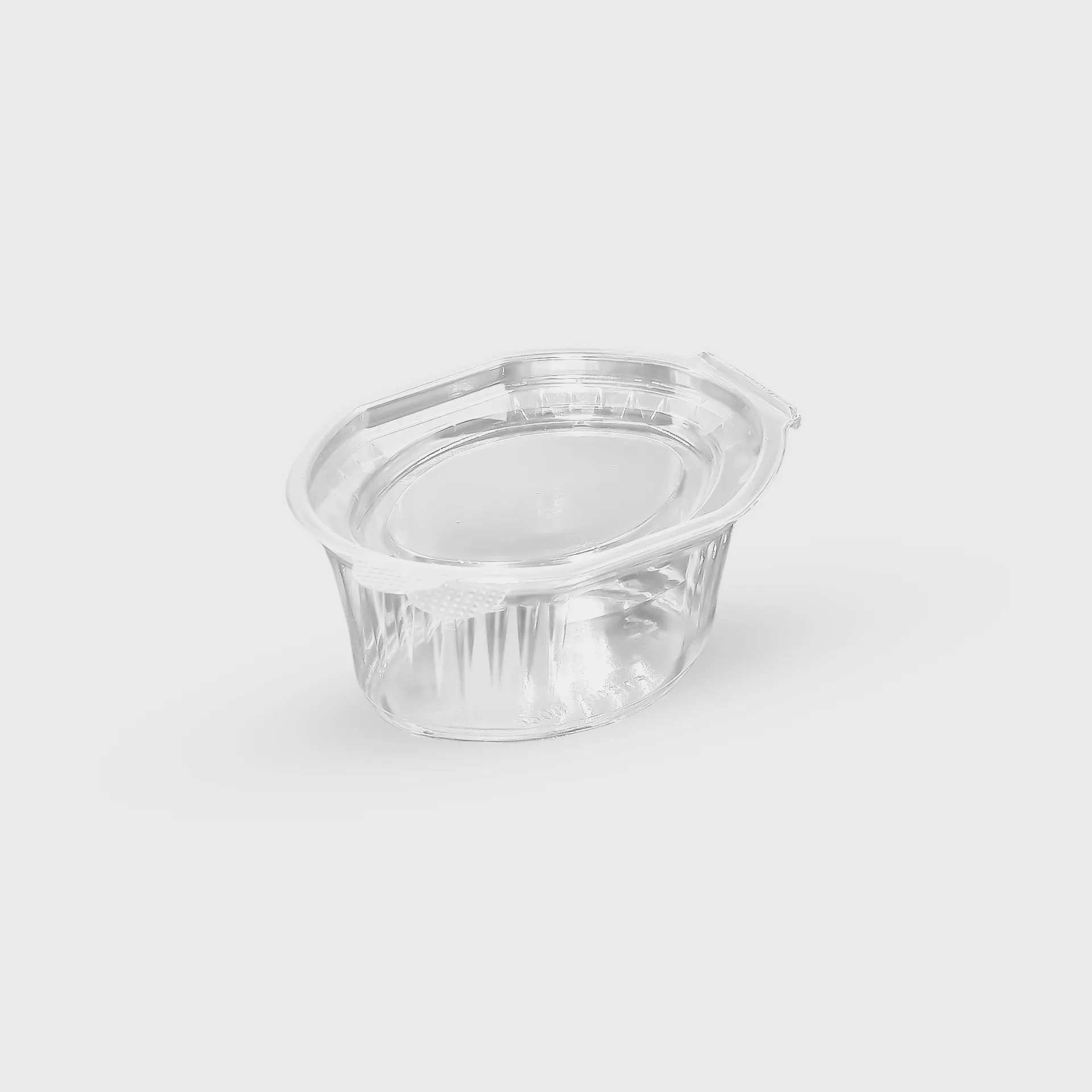 [GMH-25253] Σωσάκι PET οβάλ με ενσωματωμένο καπάκι, 80ml, Διάφανο