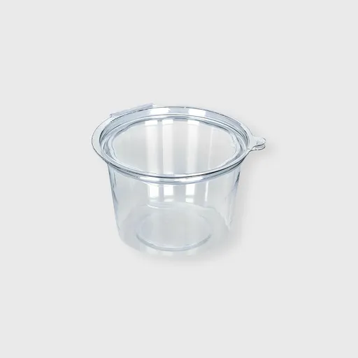 [GMH-25254] Σωσάκι PET στρογγυλό με ενσωματωμένο καπάκι, 100ml, Διάφανο