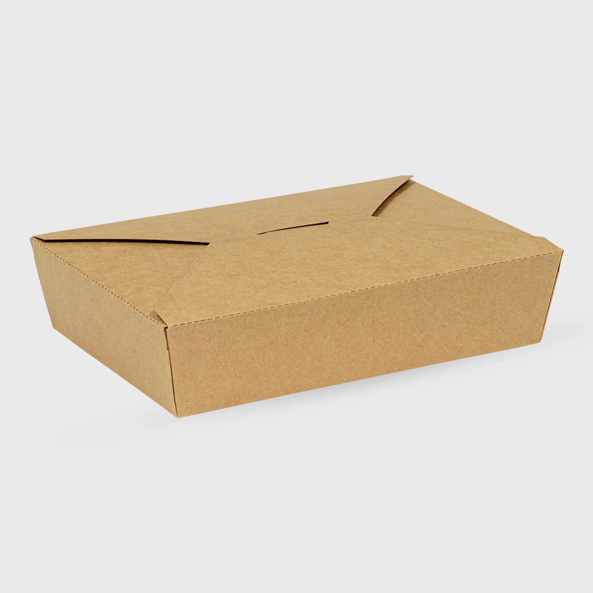 [GMH-25292] Χάρτινο κουτί φαγητού, φάκελος, 1500ml, 195x140x50mm, Kraft