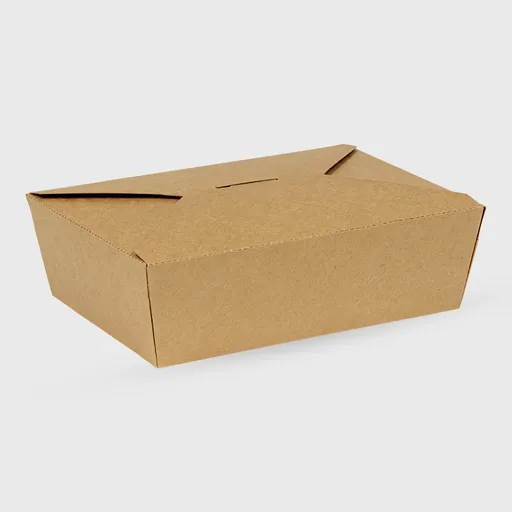 [GMH-25293] Χάρτινο κουτί φαγητού, φάκελος, 2000ml, 195x140x65mm, Kraft