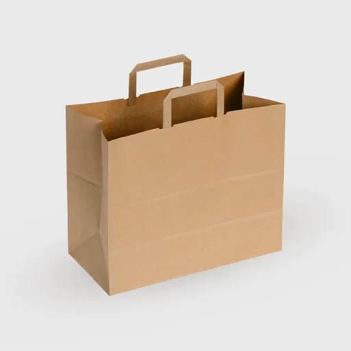 [GMH-25307] Χάρτινη Τσάντα με χεράκι και πάτο, 320x210x290mm, Kraft