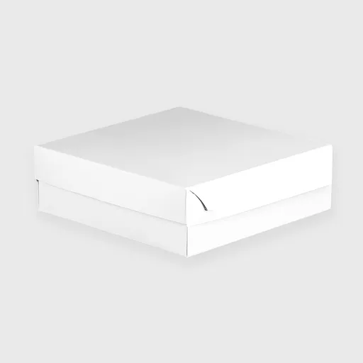 [GMH-25324] Χάρτινο Κουτί Ζαχαροπλαστείου, N15, 250x250x80mm, Λευκό