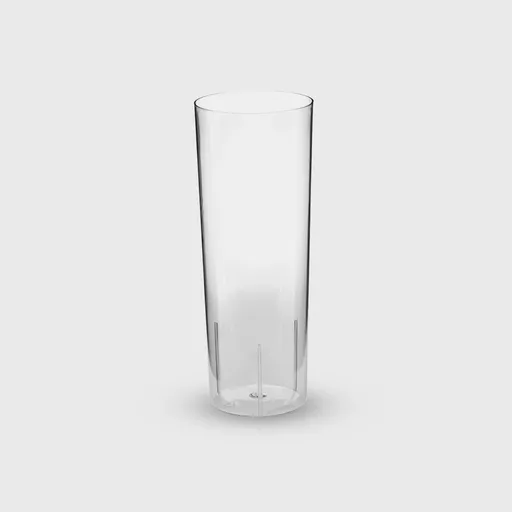 [GMH-25360] Ποτήρι πλαστικό, 300 ml σωλήνας, PS Premium επαν/μενο, διάφανο
