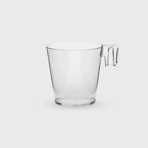 [GMH-25367] Φλιτζάνι πλαστικό, 80 ml καφέ/espresso, PS Premium επαν/μενο, διάφανο