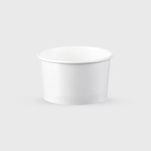 [GMH-25421] Χάρτινο κύπελλo παγωτού, 4oz, Λευκό