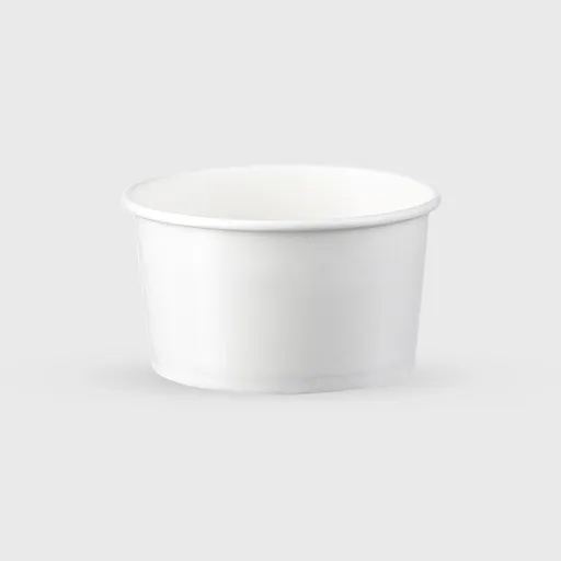 [GMH-25422] Χάρτινο κύπελλo παγωτού, 6oz, Λευκό