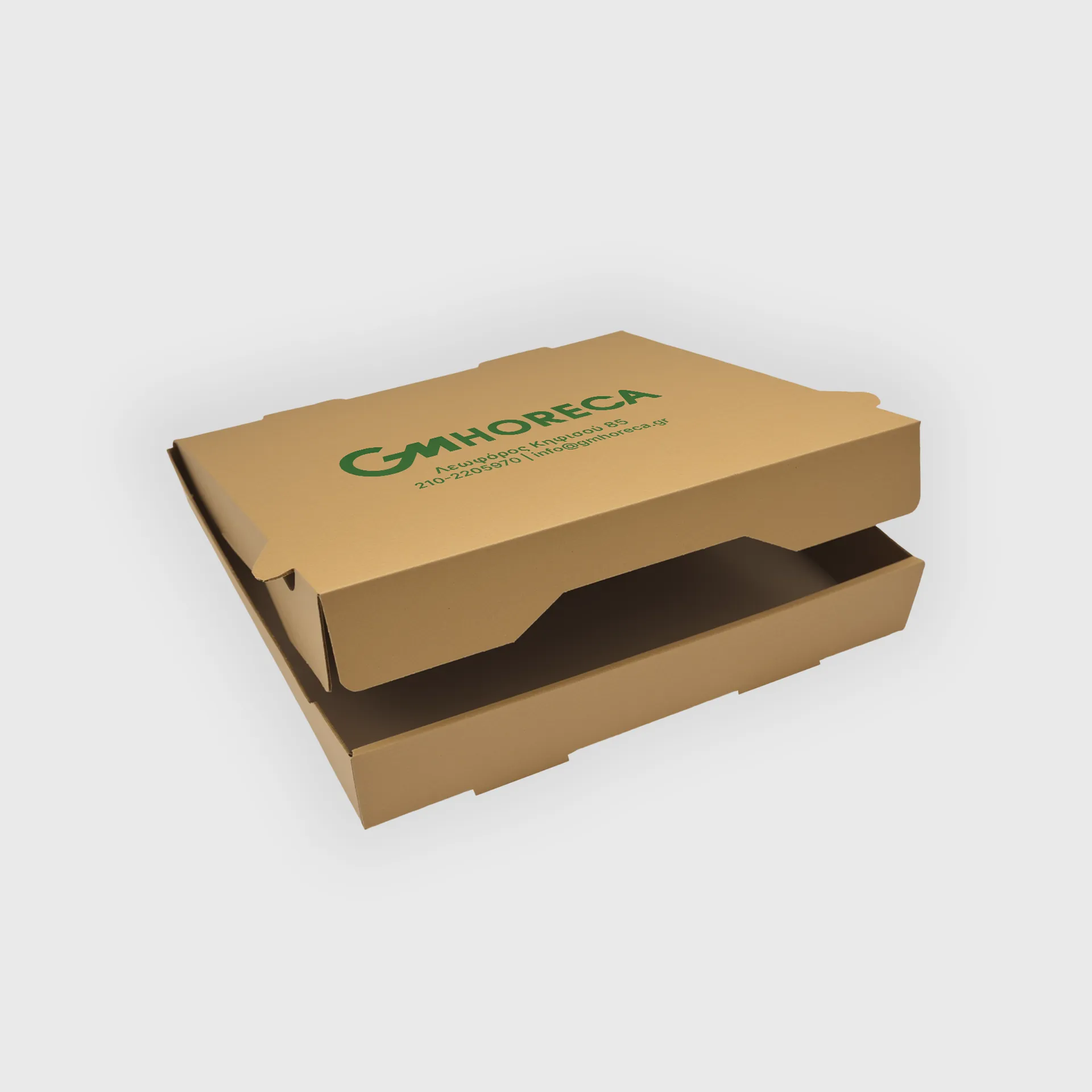 [GMEK-01654] Τυπωμένο Χάρτινο Κουτί Πίτσας, 300x300x40mm, Kraft