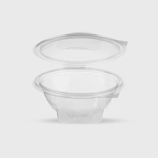 [GMH-25494] Σκεύος PET για σαλάτα με ενσωματωμένο καπάκι, 750ml, Διάφανο