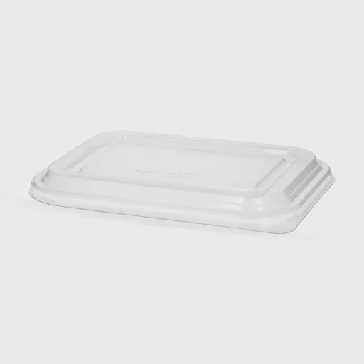 [GMH-25521] Καπάκι PET για Fiber σκεύος σαλάτας παραλληλόγραμμο 1000ml - 225x165mm, διάφανο