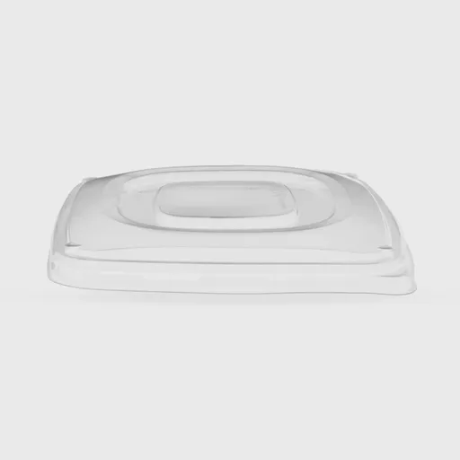 [GMH-25529] Καπάκι PET για Fiber σκεύος σαλάτας τετράγωνο 1000ml - 190x190mm, διάφανο
