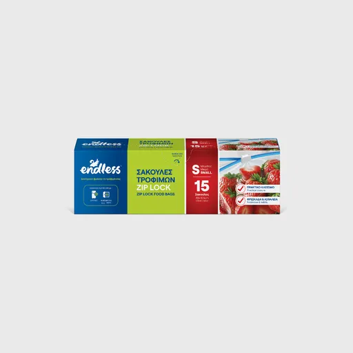 [GMH-25561] Σακούλες Τροφίμων με Zip Lock, Endless, μικρές 1lt, 15 τμχ