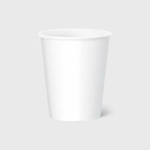 [GMH-25722] Xάρτινο Ποτήρι, Μονότοιχο, 8oz, Λευκό