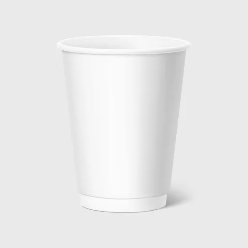 [GMH-25732] Χάρτινο Ποτήρι, Διπλότοιχο, 12-14oz, Λευκό