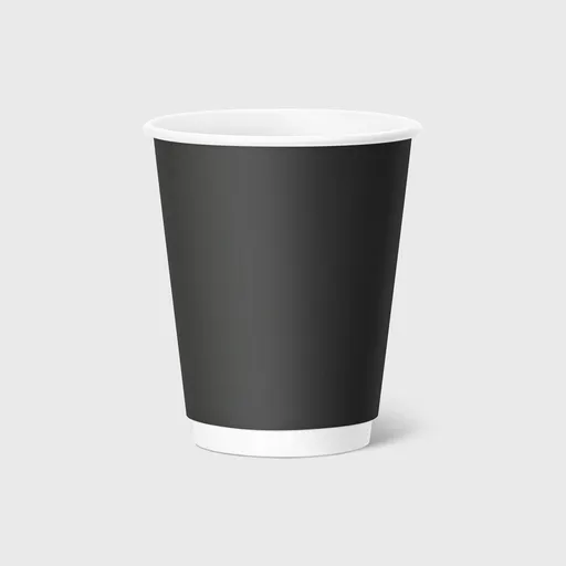 [GMH-25751] Χάρτινο Ποτήρι, Διπλότοιχο, 8oz, Μαύρο