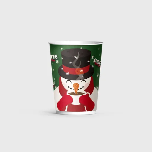 [GMH-25910] Χάρτινο Ποτήρι, Διπλότοιχο, 8oz, Snow Santa