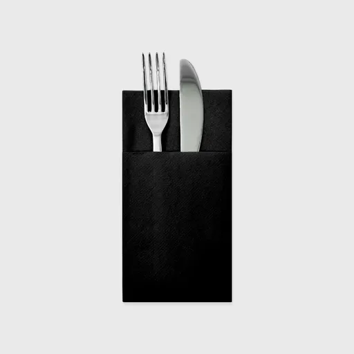 [GMH-25902] Χαρτοπετσέτες Airlaid Φάκελος, 33x40 Μαύρη