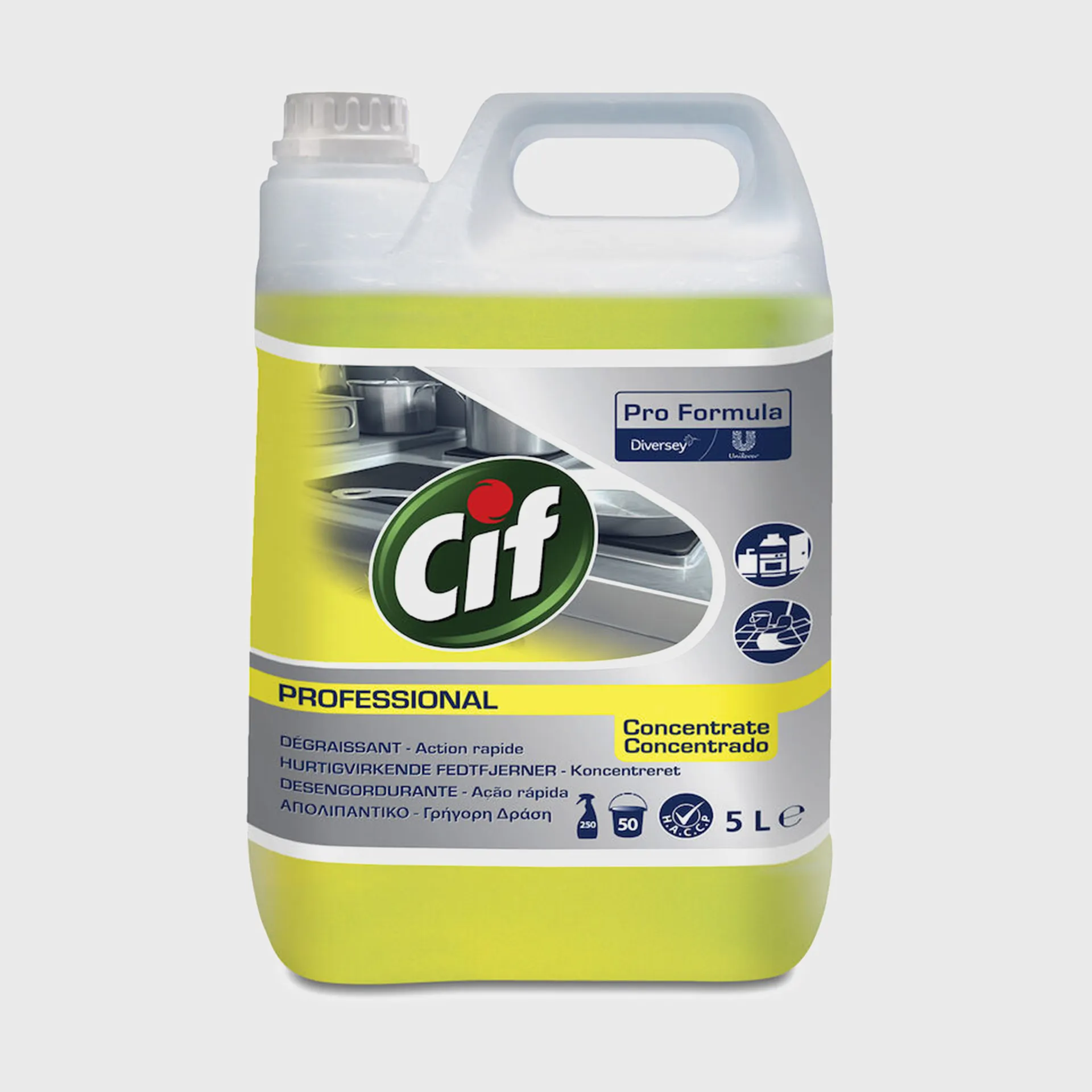[GMH-25973] Cif Professional Degreaser, συμπυκνωμένο απολιπαντικό κουζίνας για βαρείς ρύπους, 5 lt