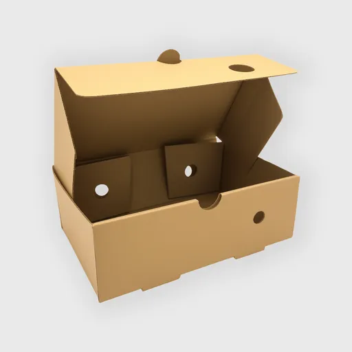 [GMH-26062] Χάρτινο κουτί για διπλό burger, Microwelle G2, 220x145x77mm, Kraft