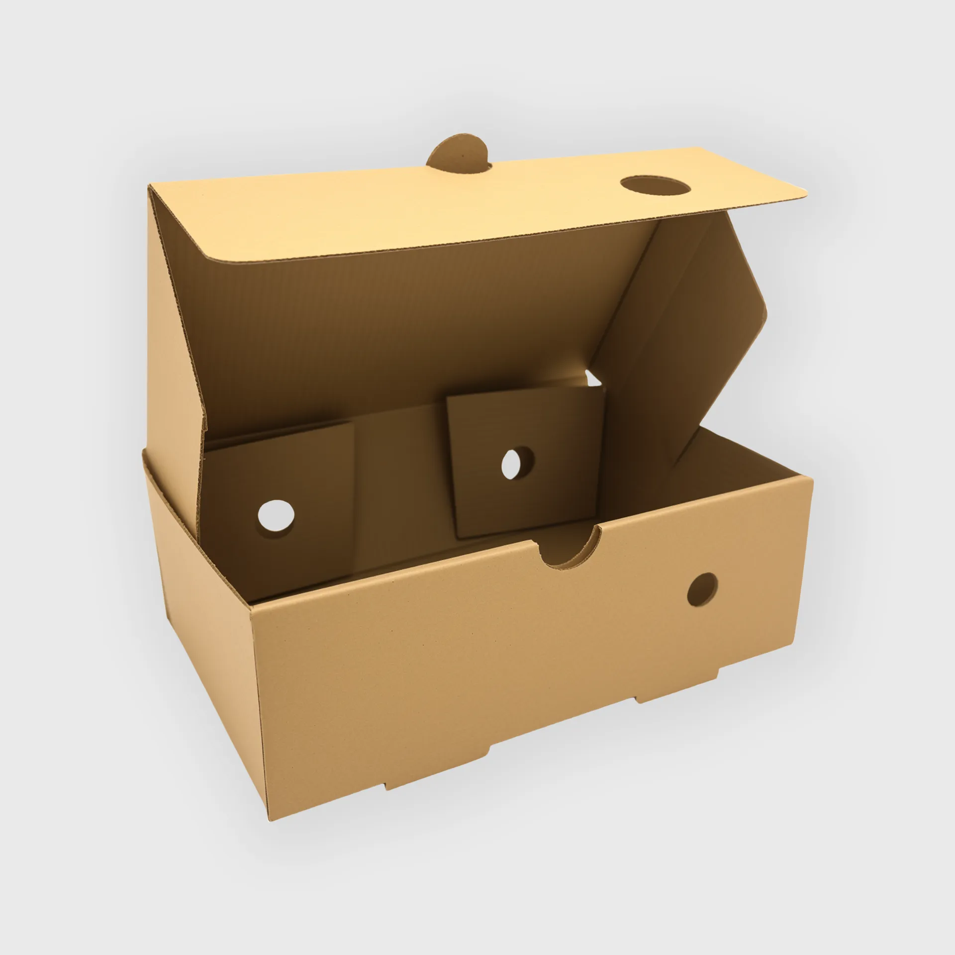 [GMH-26062] Χάρτινο κουτί για διπλό burger, Microwelle G2, 220x145x77mm, Kraft