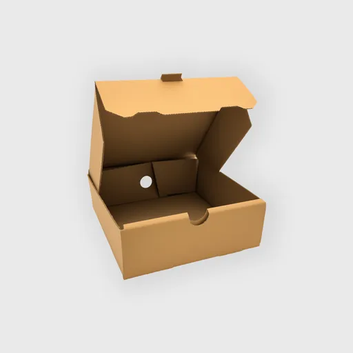 [GMH-26063] Χάρτινο κουτί για πατάτα μονή, Microwelle G3, 140x140x50mm, Kraft