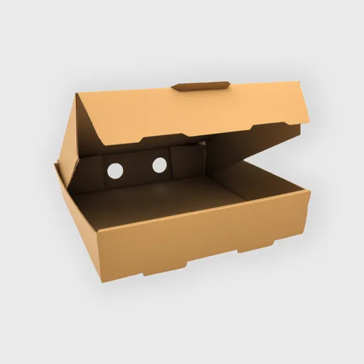 [GMH-26064] Χάρτινο κουτί για βάφλα, Microwelle G4, 205x205x47mm, Kraft