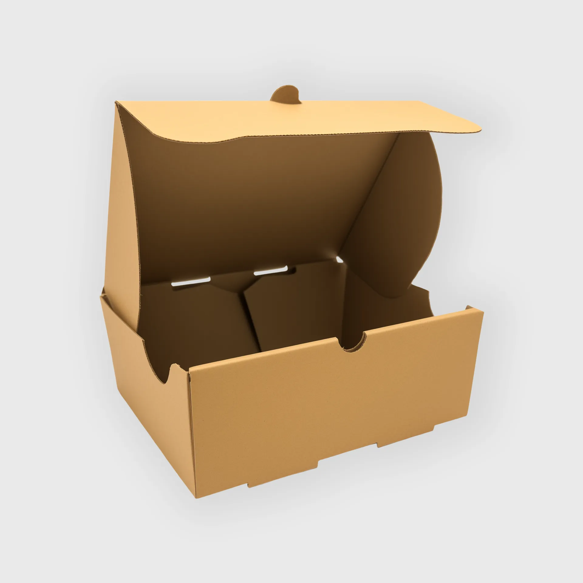 [GMH-26065] Χάρτινο κουτί για μερίδα, Microwelle G5, 210x170x80mm, Kraft