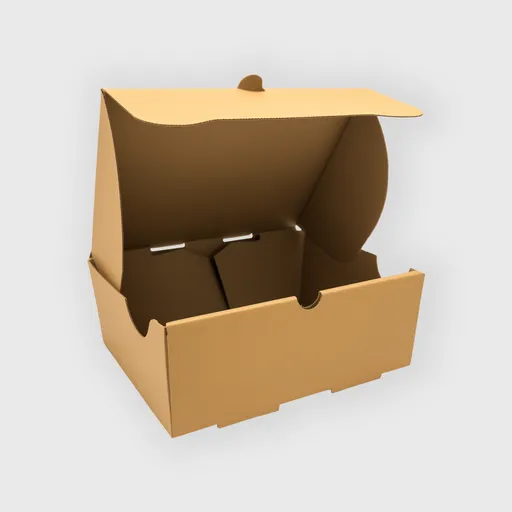 [GMH-26065] Χάρτινο κουτί για μερίδα, Microwelle G5, 210x170x80mm, Kraft