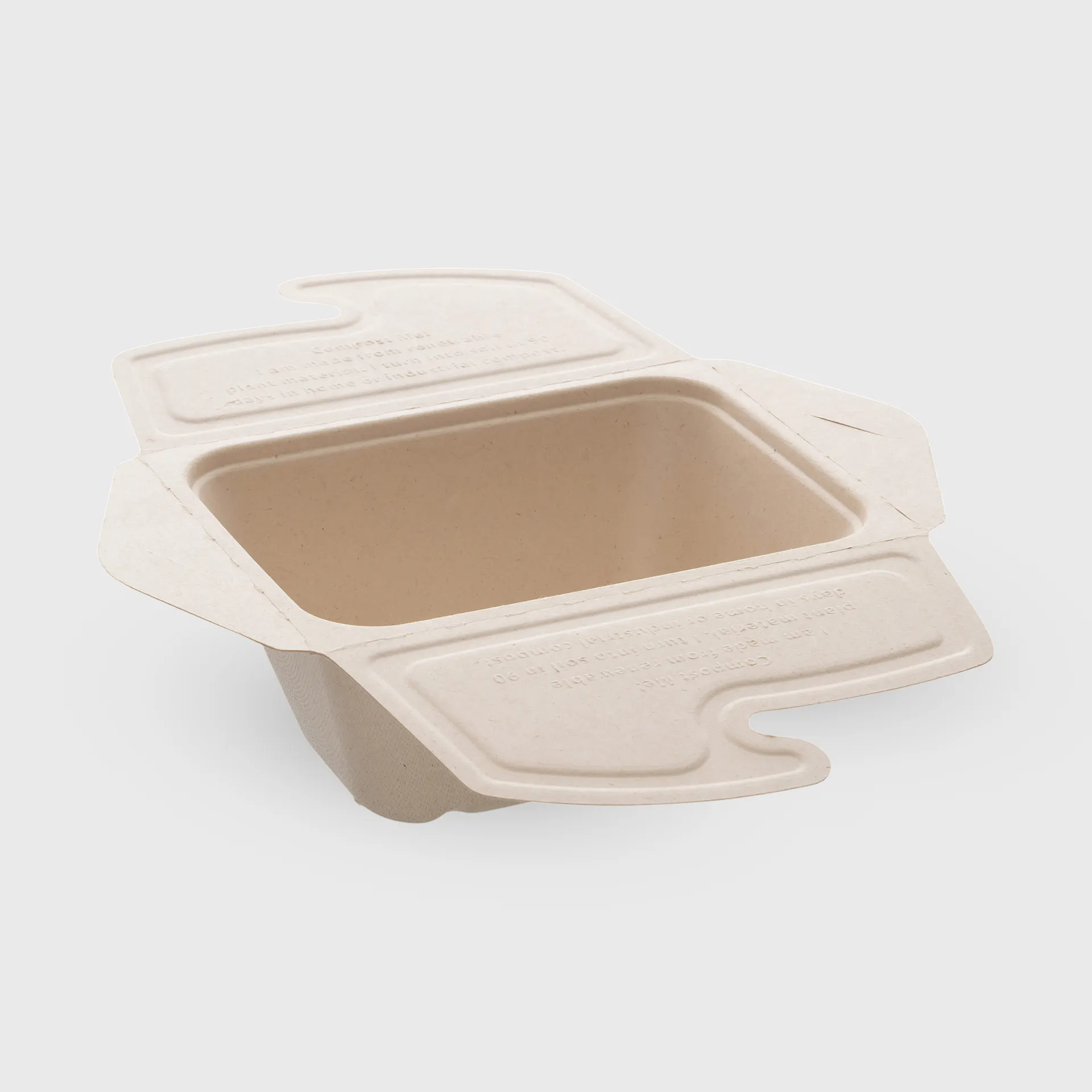 [GMH-26116] Σκεύος ζαχαροκάλαμου, φάκελος 750ml, 165x125x74mm, μπεζ