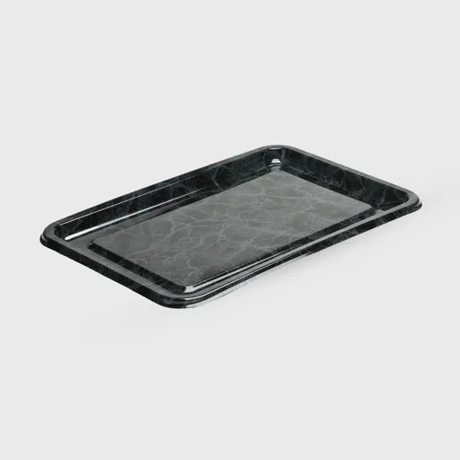 [GMH-26123] Δίσκος PET, παραλληλόγραμμο 460x300x27mm, μαρμάρινο μαύρο