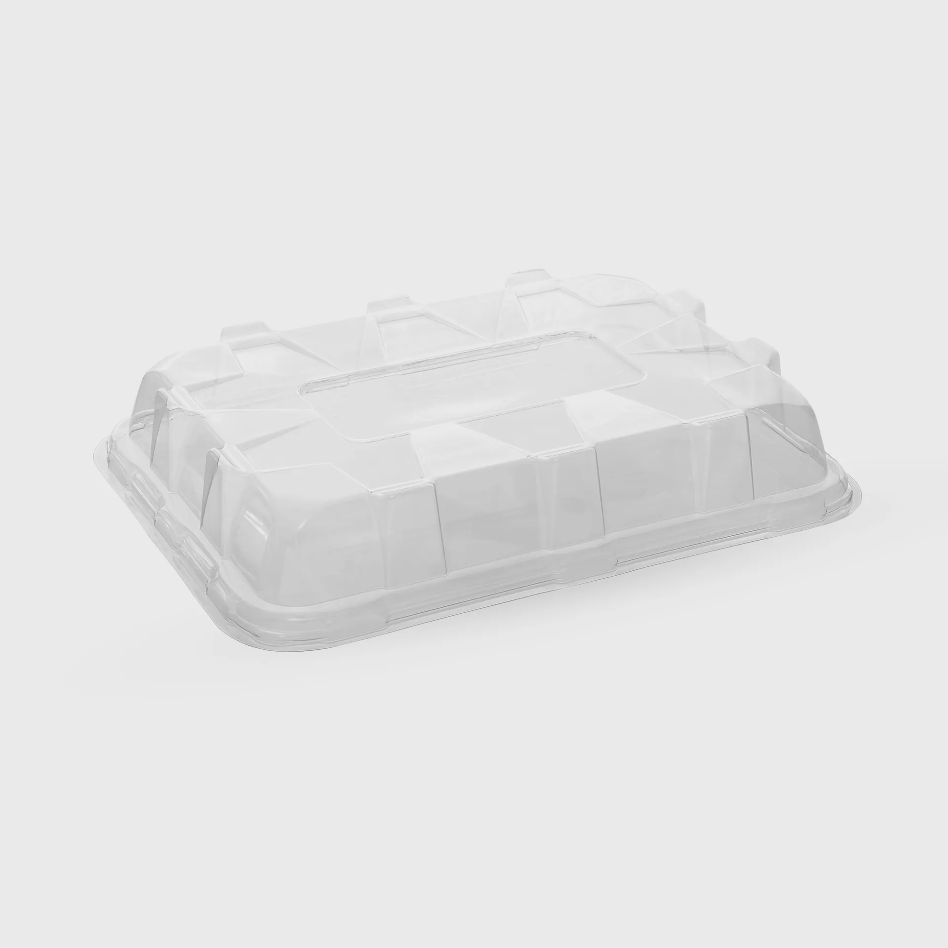 [GMH-26124] Καπάκι PET θολωτό για δίσκο ζαχαροκάλαμου και PET παραλληλόγραμμο - 460x300mm, διάφανο