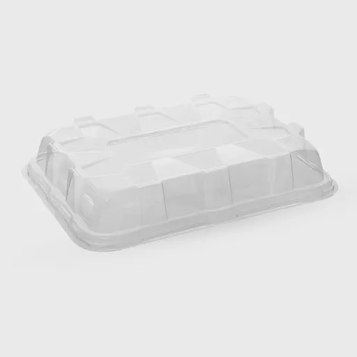 [GMH-26126] Καπάκι PET θολωτό για δίσκο ζαχαροκάλαμου και PET παραλληλόγραμμο - 550x370mm, διάφανο